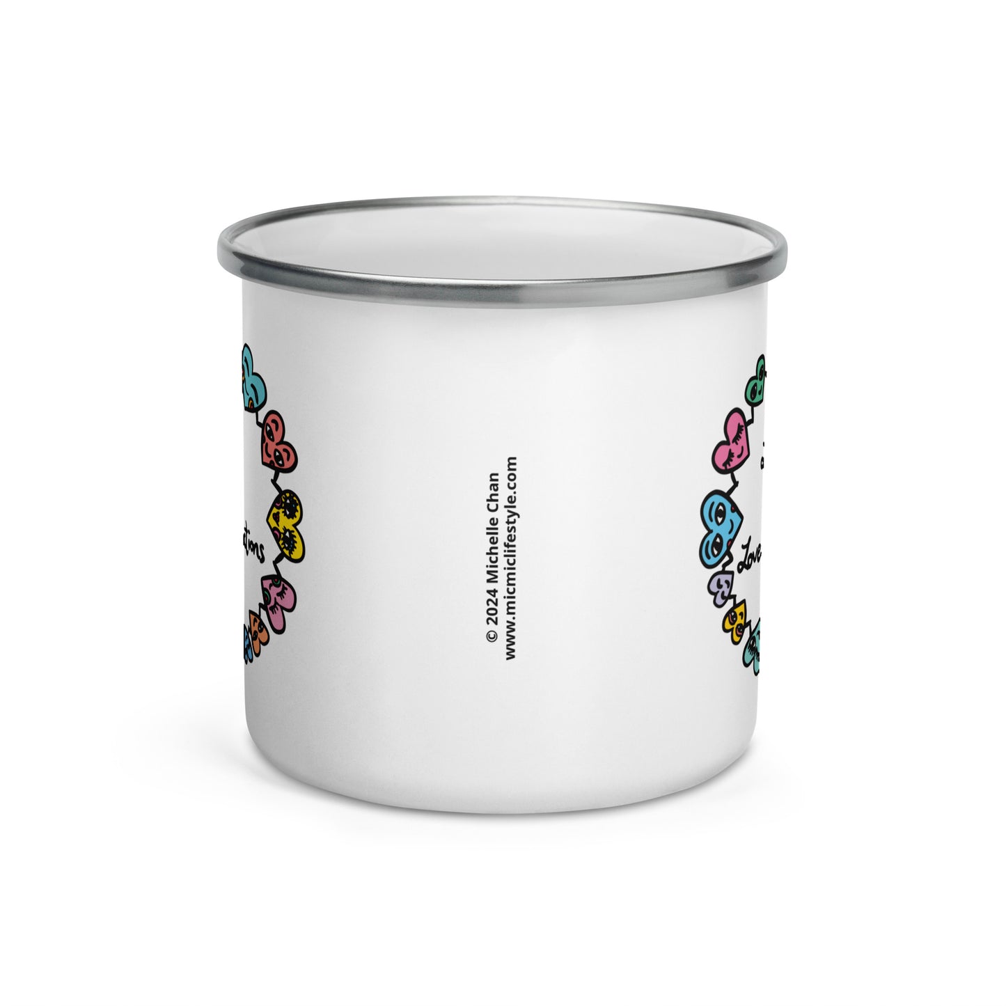 "Life is about Love & Connections" Enamel Mug