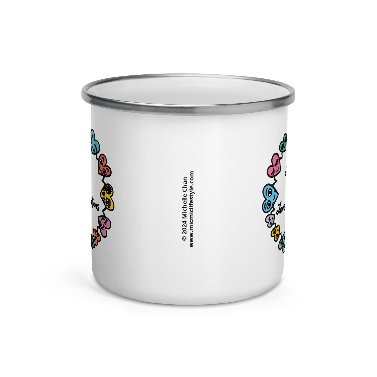 'Life is about Love & Connections" Enamel Mug