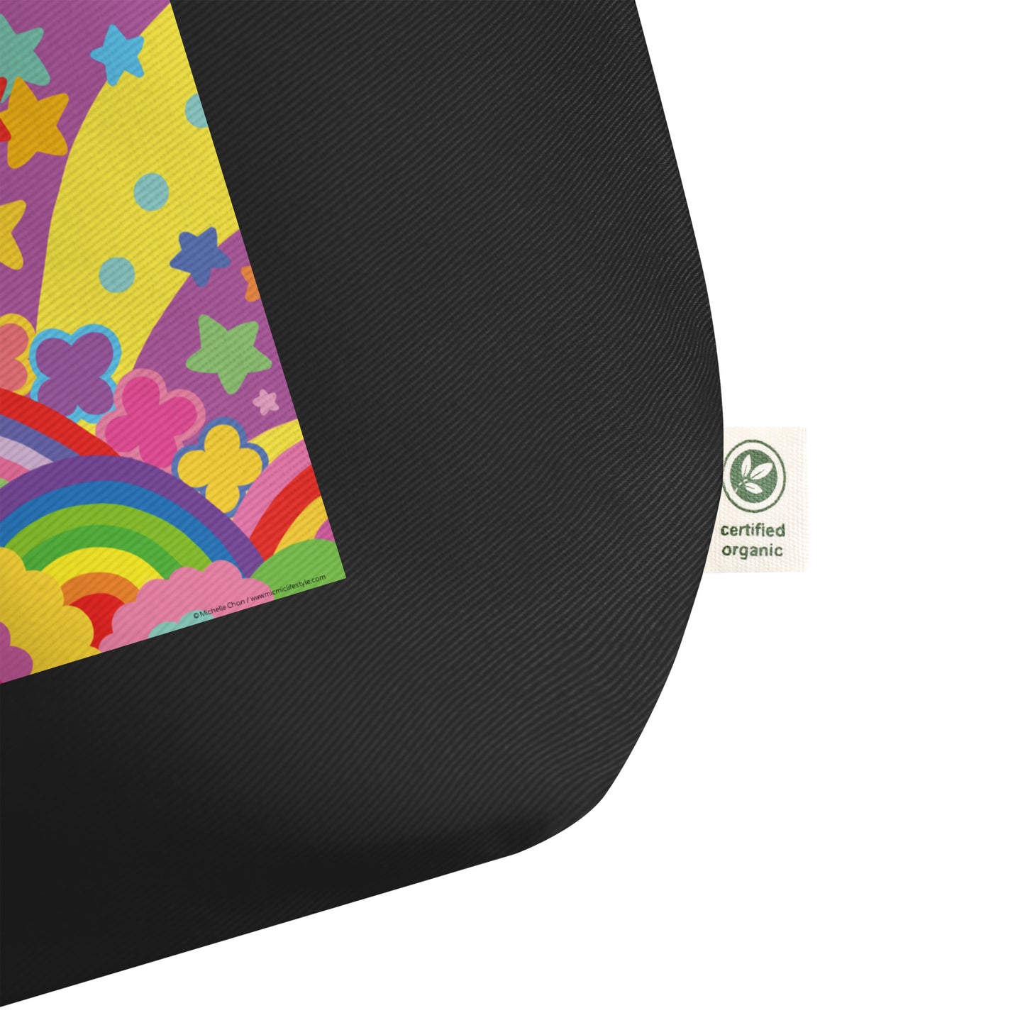 "Optimism Blossoms" Large Organic Tote Bag