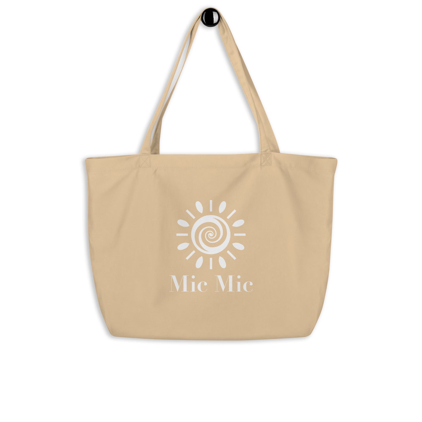 "Optimism Blossoms" Large Organic Tote Bag