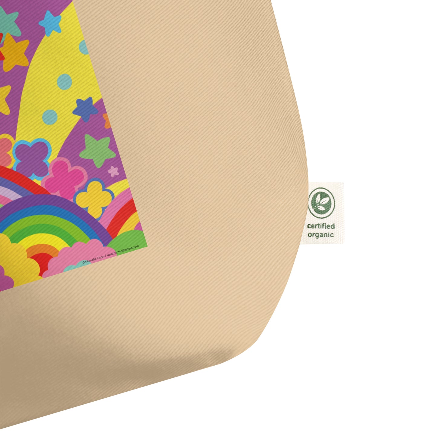 "Optimism Blossoms" Large Organic Tote Bag
