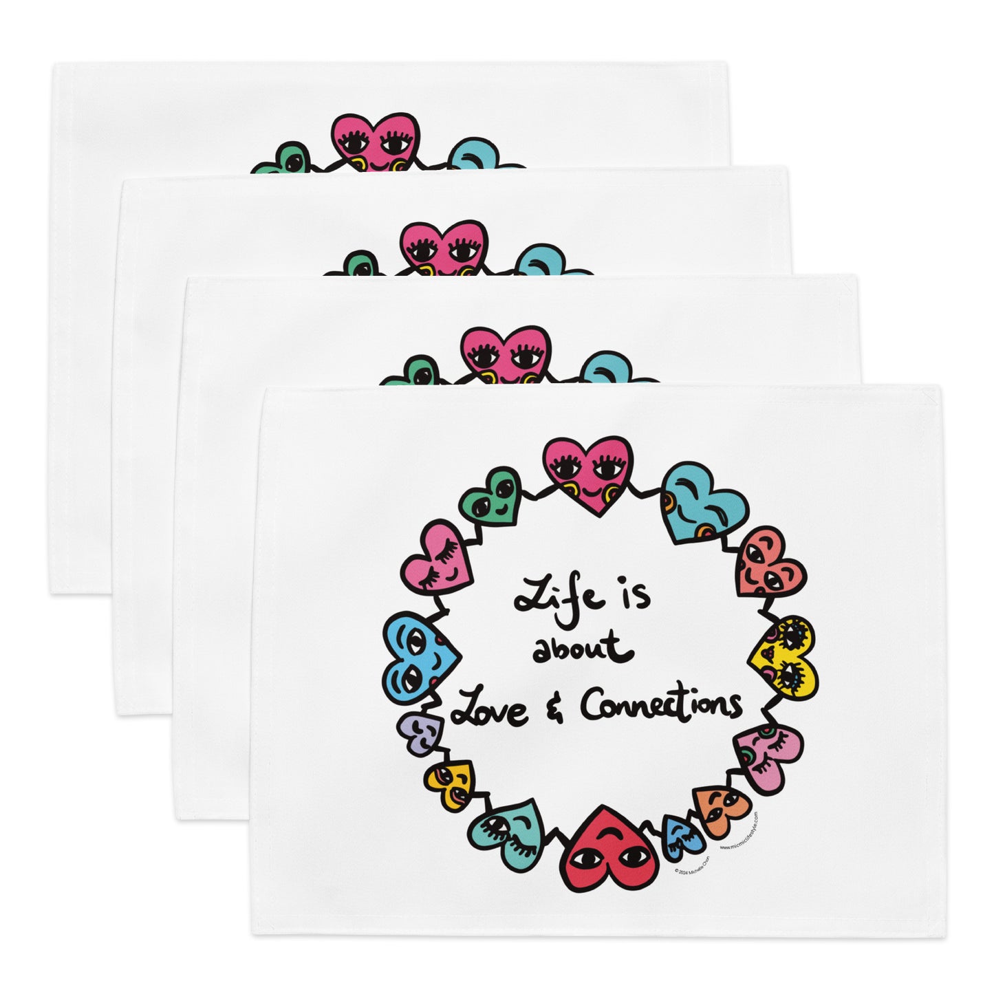 "Life is about Love & Connections" Placemat Set