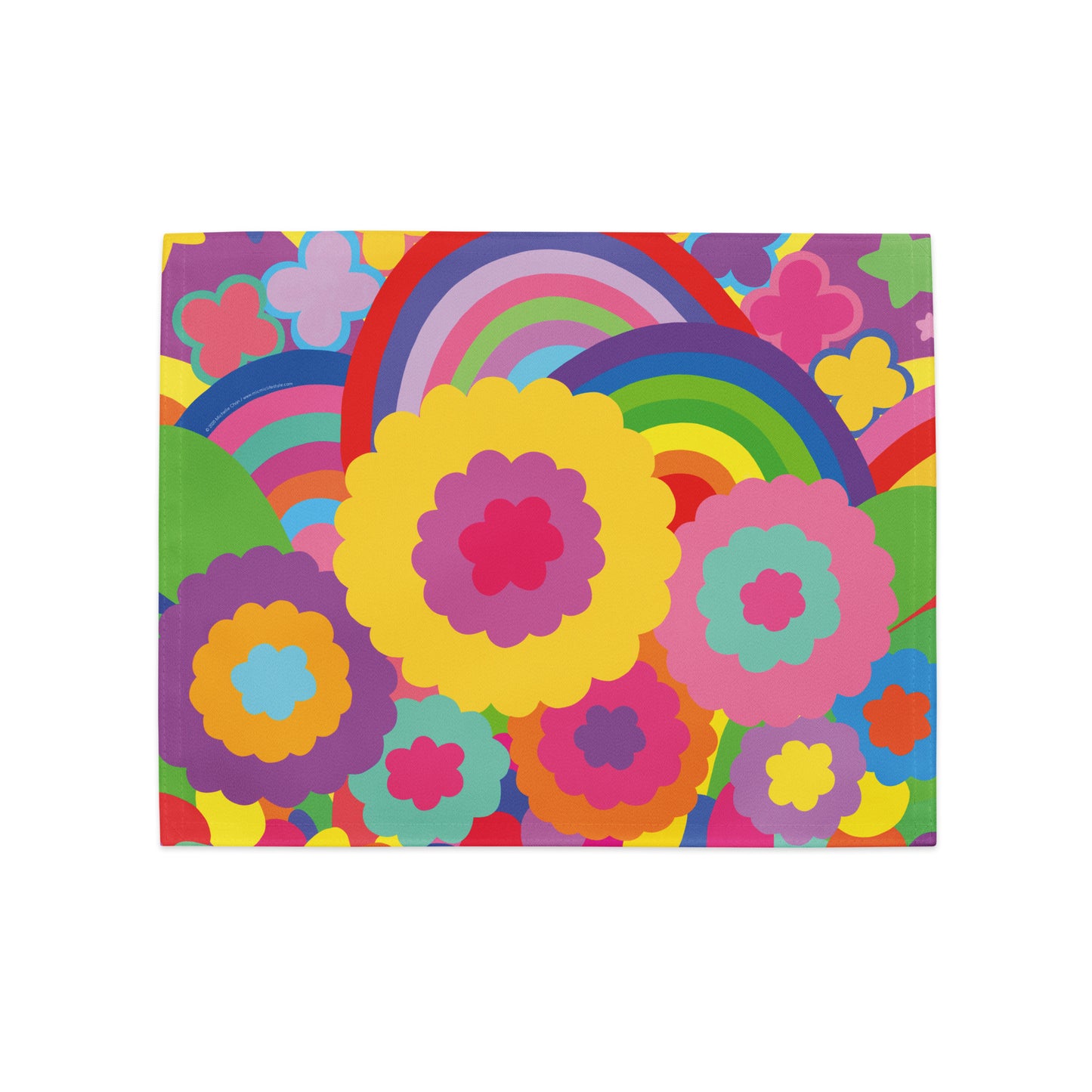 "Optimism Blossoms" Floral Close-up Placemat Set