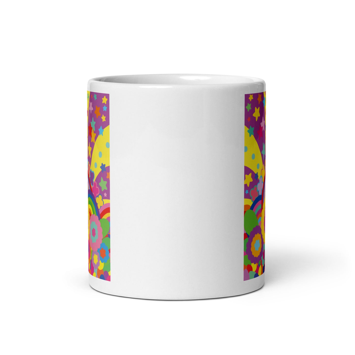"Optimism Blossoms" White Glossy Mug