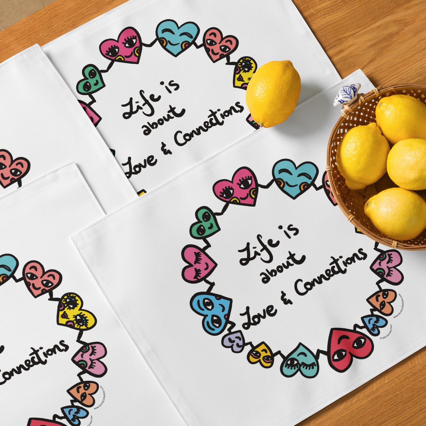 "Life is about Love & Connections" Placemat Set