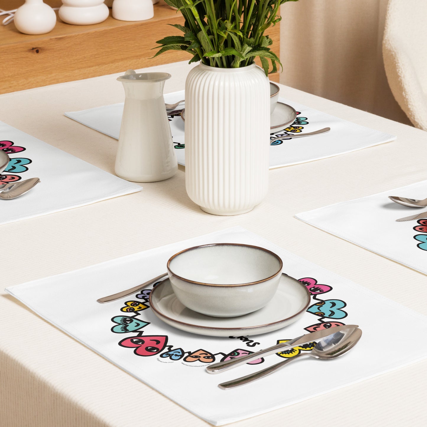 "Life is about Love & Connections" Placemat Set